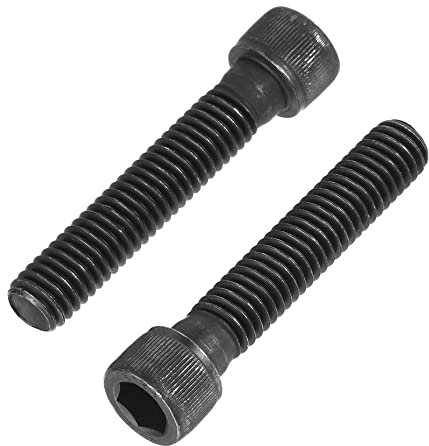sourcing map 3/8-16x2 Hexagonal Douille Tête Capuchon Vis Boulons 12,9 Grade Alliage Acier 5pcs
