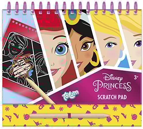 Disney Pincess Scratch Book: Kratzbuch & Ausmalbuch mit Schablonen und Glitzerstickern mit den Disney Prinzessinnen wie Cinderella, Rapunzel, Belle UVM. Activity Book für zuhause und unterwegs
