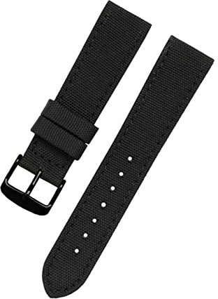 Nylon-Armband 18–24mm Armband aus strapazierfähigem Segeltuch mit gepolstertem Sportarmband bequemes Lederfutterband, 21mm