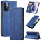 S. Dawezo Hülle für Samsung Galaxy A72, Premium Leder magnetische Handyhülle mit Ständer, Kartenfach und Brieftasche, Shock Absorbing, kompatibel mit Samsung A72-Blau