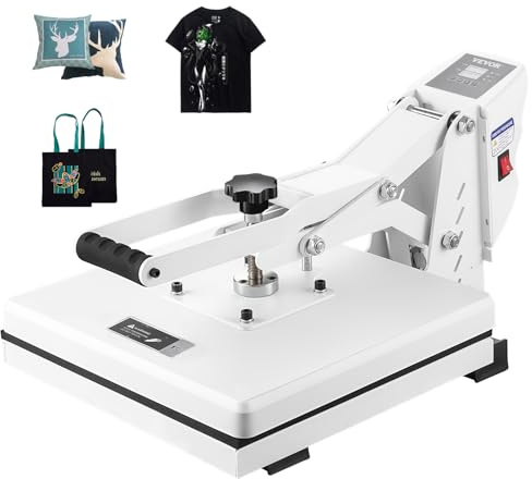 VEVOR Heat Press, 15x15 Heat Press Machine, Fast Heating, High Pressure Heat Press Machine for T Shirts, Power Digital Industrial Sublimation Printer