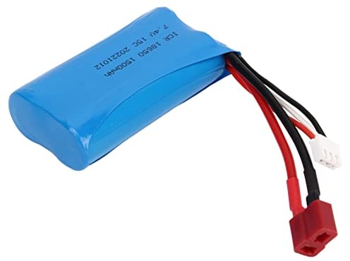 RC-Lithium-Akku, 7,4 V 1500 MAh 15 C-Lithium-Akku T-Stecker Wiederaufladbarer RC-Li-Ionen-Akku mit Hoher Entladung Car Model Parts für 822 T39 T40 F39 F49
