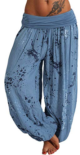 Damen Hippie Hosen Boho Haremshosen Baggy Strandhose Thai Yogahosen S-5XL