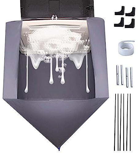 PW TOOLS Air Conditioner Cleaning Kit, Air Conditioning Cleaning Bag Waterproof, Central Air Conditioning Cleaning, Split Air Conditioning Service Bag with Water Pipe