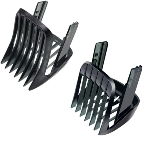 WuYan 2 Stück Aufsatz Bartkamm für Philips Haarschneidemaschine HC3400 HC3410 HC3420 HC3422 HC3426 HC5410 HC5440 HC5442 HC5446 HC5447 HC5450 7452（Groß + Klein）