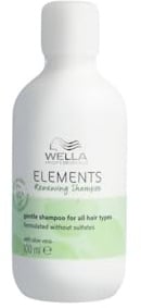 Wella Professionals Elements Renewing Shampoo ohne Sulfate und Silikone – beruhigende Haarpflege für empfindliche Kopfhaut – mit Aloe Vera und Vitmain E – 100 ml