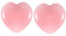 Rose Quartz Crystals Heart Worry Stones Anxiety Palm Stone Healing Chakra Gemstone for Reiki Meditation Chakra Healing Wicca Collectors Therapy Stress Relief Pocket Thumb Mini Crystals(2Pcs Pink)