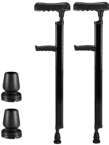 2 Stück Leichte Achselgehstütze, Aluminium Höhenverstellbar Achselkrücken, for Menschen mit Beinverletzungen
