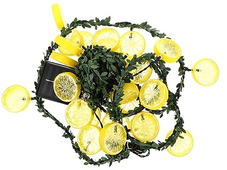 MAGICLULU Solar-gartenleuchte -außenleuchten Solar-lichterketten Für Den Hof Nachgeahmte Zitronenrebenlampe Energiesparendes Dekoratives Licht