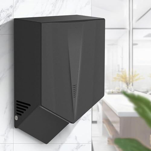 SPUZZO Hand Dryer For Toilets Commercial, Hand Dryer 6-10 Seconds to Dry, 1200W Electric Hand Dryer, Wall Mounted Hand Dryer, Automatic Induction Low Energy Hands Drying Device (Color : Black)