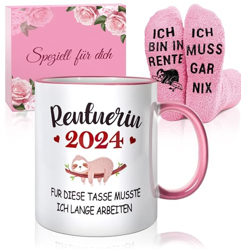 Johyzmpun Renteneintritt Geschenk Frau, Ruhestand Rentner Geschenk Rentenbeginn für Frauen Frau