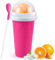 ALINK Slushy Maker, Silikon Slashymaker Becher, Quick Frozen Slushie Maker, Slush Ice Maker für DIY Hausgemachte Milchshake Eiscreme, Rosa