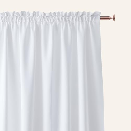ROOM99 Vorhang mit Kräuselband Aura 140 x 240 cm Breite x Höhe Schiebegardinen Modern Curtain Wohnzimmer Schlafzimmer Weiß, 1 Stück
