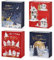 BBLIKE 4 Stück Geschenktüten Weihnachten - Weihnachtstüten mit Henkel Muster des Weihnachtsbaum und Elch, Weihnachten Papiertüten für Weihnachts geschenk, Weihnachtssüßigkeiten, Weihnachtsfeier