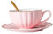 FUNOMOCYA Set Di Tazze in Ceramica Con Piattino - Design Europeo Tazza Con Manico Per Cappuccino Espresso Latte Perfetta Per Colazione Tè Caffè