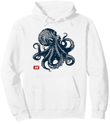 Poulpe Vintage Esthétique Japonaise Sweat à Capuche