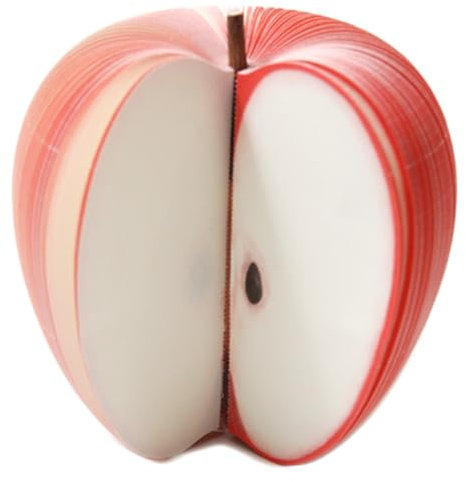 Haftnotizen Obst Form Notizzettel Klein Lustig Haftnotizzettel Papier Selbstklebend Büronotizen Schreibbar Klebezettel Büro Schule Haftnotizblock Bunt Notizblöcke für Kinder Erwachsene Apfel