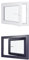 Ventana de PVC – 800 x 600 mm – Cristal – Bicolor blanco int/antracita ext-mango a la derecha