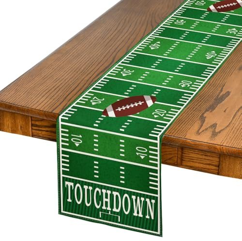 Artoid Mode Sport American Fußball Rugby-Stadion Tischläufer, Küche Esstisch Dekoration Drinnen Draußen Urlaub Party Dekor 40x180 cm