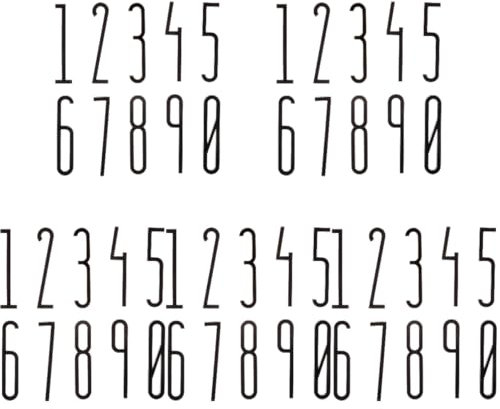 HOMSFOU 50pezzi Per Porta Acrilico Autoadesivi Per Decorazione Per Indirizzo Facile Da Installare e Rimuovere Per Uffici e Hotel