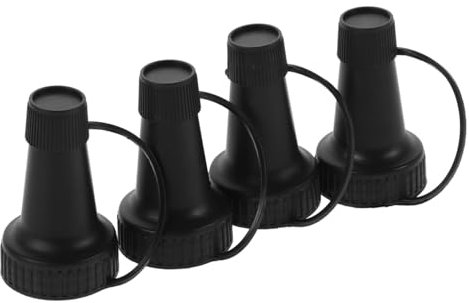 Milisten 4pcs Plastic Bottle Pourers Spout Caps Small Square Bottles Pouring Nozzle for Olive Oil Vinegar Dispenser Accessories for Kitchen and Bar Use