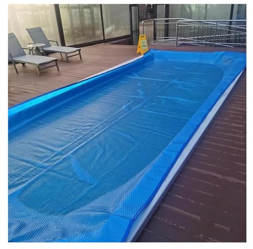 bache bulle piscine Grande Bâche À Bulles Pour Piscine, Couverture Solaire, Couverture Thermique Bleue Pour Piscines Hors Sol Et Creusées, Rectangulaire, Longueur 3, 4, 5, 6, 7, 8, 9, 10 M(2mx5m)