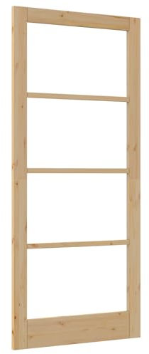 vidaXL porta interna con vetro ORKDAL 93x211x4 cm in legno massello di pino