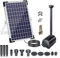 Pompa a fontana alimentata a pannello solare, portata 1000L/H altezza regolabile dello spruzzo 30-150 CM per il bagno degli uccelli del giardino acquario