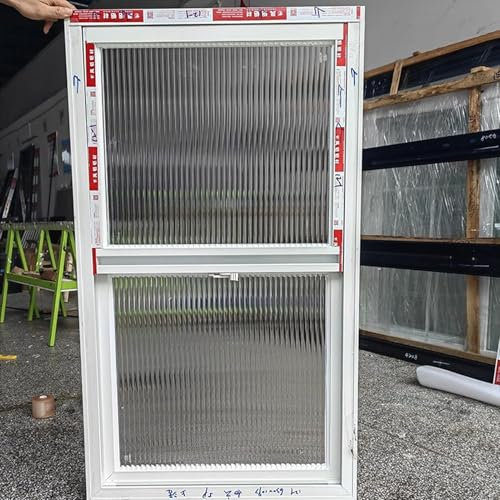 Finestra scorrevole in vetro con montaggio a incasso, con serratura, per capannone, cantina, bagno e garage di ricambio