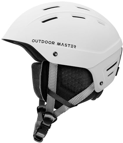 OutdoorMaster Skihelm für Damen/Herren, Modell Kelvin II, verstellbare Belüftung und Radverstellsystem, herausnehmbares Futter, ASTM-zertifiziert für Ski und Snowboard