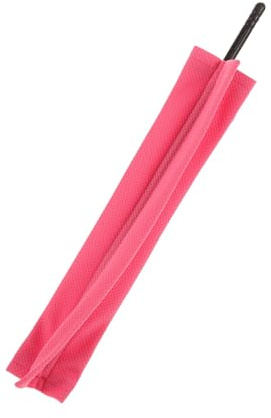 1 Stück Packung, Flötenreinigungstuch mit Stange, 34,5cm für Querflöte | Faser, 3d-form, Fusselfrei, für Kopfstück Innenraum und C-fuß, Rosa