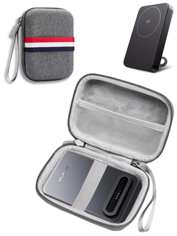 Case for EF ECOFLOW Rapid 10,000mAh,NOUKAJU Power Bank Protective Case,Portable Travel Carrying Protective Storage Case,Shock-Proof,Dust-Proof,Storage Box for EF ECOFLOW 10,000mAh Power Bank(Grey)