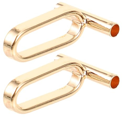 BELLIFFY 2Pcs Brooch to Pendant Converter Jewelry Enhancer Metal Pin Converters for DIY Necklace Crafting, Light Gold Mini Brooch Part Adapter for Handmade Accessories