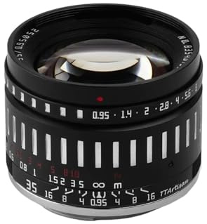 Camera Lens, Objectif Manuel 35 mm F0.95 APS-C, Compatible avec Fuji FX, Compatible avec Sony E, M4/3,for Photography(Z)