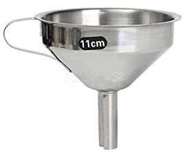 Embudo Filtro Verdor Colador de Aceite Mermelada de Acero Inoxidable para Cocina - Plata - 11cm