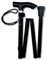 Life Healthcare Walking Stick for Women, for Elderly Or Disabled, Folding Adjustable Height, Right Or Left Handed, Non-Slip Rubber Tip, Wrist Strap, Lightweight (Black)