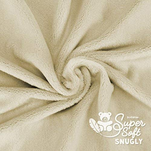 Microfaser-Plüsch Stoff SNUGLY als Meterware in vielen Farben - 5mm Florlänge, EN71-3 & EN 71-9 zertifiziert (Beige/Latte)