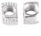 50pcs T-Nut Hammer Kopf Mutter M5 verzinkt Silber Kohlenstoff Stahl Fastener Aluminiumprofil Extrusionsschlitz Europäische Norm(EU20-M5*10 * 6)