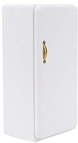 1:12 Scale Mini Refrigerator, High Simulated Wooden Miniature Four-layer Refrigerator Dollhouse Kitchen Furniture for Doll House Decoration(Mini Refrigerator)