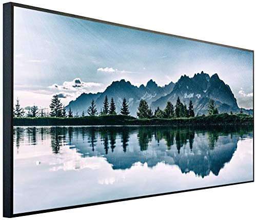 Ecowelle Infrarotheizung mit Bild | 750 Watt | 60x120 cm | Infrarot Heizung| | Made in Germany| d 122 See und Berg