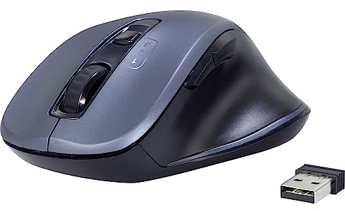 Renkforce Souris Ergonomique Bluetooth® sans Fil Optique Gris 7 Boutons 1600 DPI Ergonomique