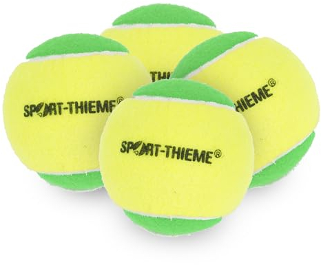 Sport-Thieme Methodik-Tennisbälle Soft Fun | Play & Stay Stufe 1 | 25% Leichter & langsamer | Druck reduziert | Gelb-Grün | ø 6,5 cm | Gewicht 56,5 g | Acrylfilz und Gummi
