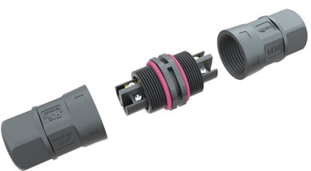 AOHUA Connettori Elettrici Impermeabili IP68 (4 Pezzi)- M20 2 Poli Scatola Derivazione Esterna per Cavi Ø5.5-9.5mm, 500V/20A, Certificato CE/ROHS/UL/SAA (AH-M20-2002Z01122)