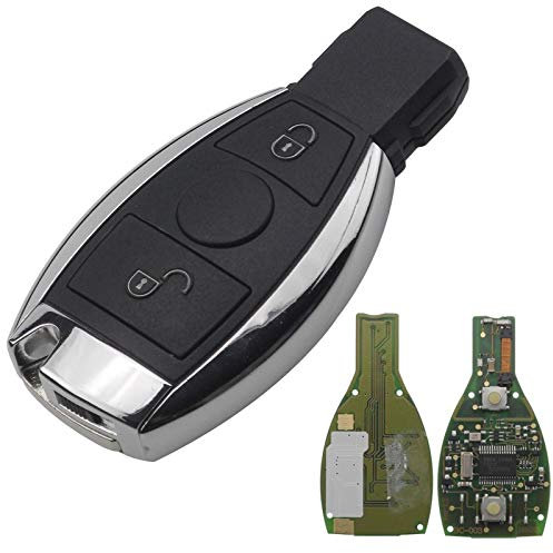 ProPlip Clé complète avec électronique à Programmer pour Classe W203 W204 W205 W210 W211 W212 W221 W222 A B S CL SL E C CLK CLS ML V 2 Boutons 433MHz FSK TELECOMMANDE Vierge