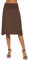 EXCHIC Damen Sommer Hohe Taille A-Linie Knielang Rock Elegant Elastisch Midi Yoga Röcke (L, Coco)