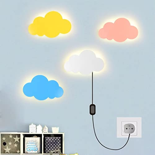 GUANSHAN Macaron Cloud LED Kinderzimmer Wandleuchte Nachtlicht Wandbeleuchtung Dekorative Hintergrund Wandleuchte Für Schlafzimmer, Wohnzimmer, Treppe, 18W, Drei Beleuchtung