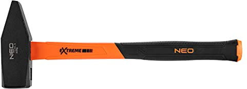 NEO TOOLS Schlosserhammer 300-2000g, Glasfasergriff, für Schlosser-, Tischler- und Blechschmiedewerkstatt