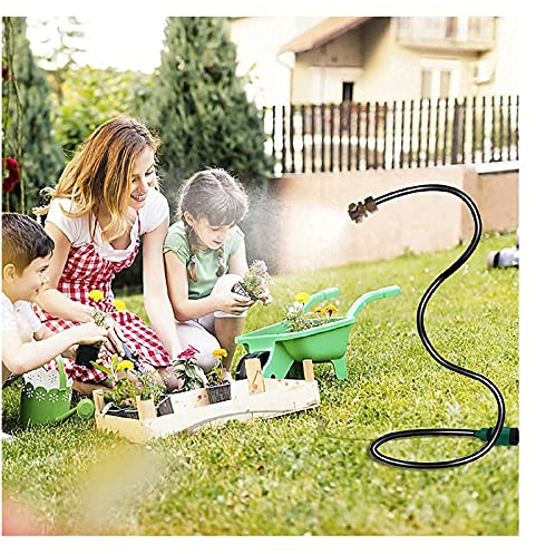 Yuemei 2M Feiner Sprühregner, Tragbarer Flexibler Garten Schlauch Sprührohr Bewässerung Bewässerungsschlauch Wasserschlauch mit umwandelbarem Kopfsprüher