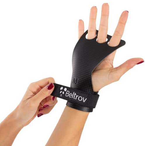 Beltrov - Maniques pour l’Entraînement en Parcours, Le Gym, Gymnastique, Halterophilie, Fitness, Barre de Traction - Pour Hommes et Femmes - Poignées pour l’Haltérophilie (Noir, S)