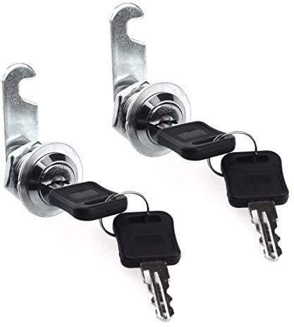 Schrank-Nockenschloss-Set, Zylinder-Schubladen-Schlösser mit Schlüsseln zum Sichern von Akten, Schubladen, Schränken, Werkzeugkasten, Kommode, 2 Stück, 20 mm lang